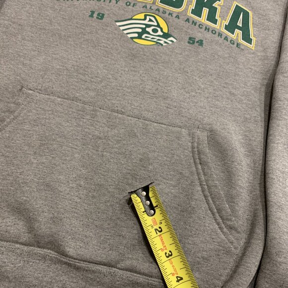Vintage Jansport UAA University of Alaska Anchorage Hoodie Women's Medium Gray - Picture 4 of 7